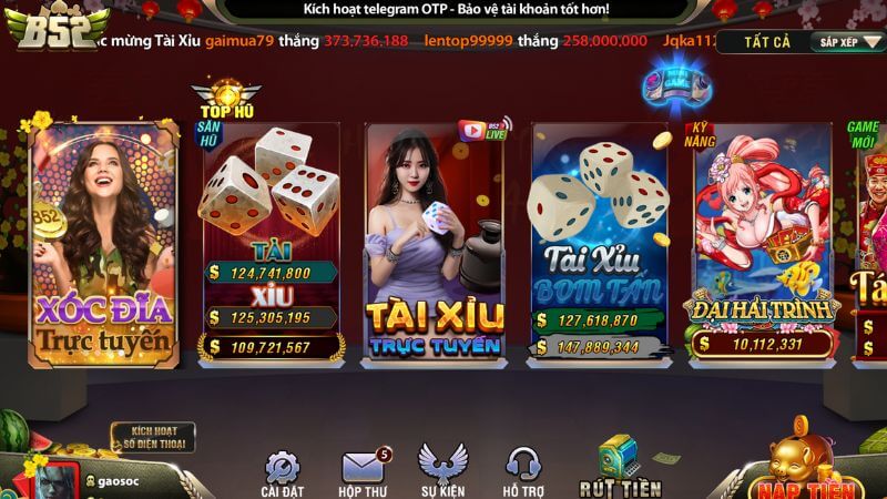 Giao diện B52 Club ST và khu vực truy cập chính thức